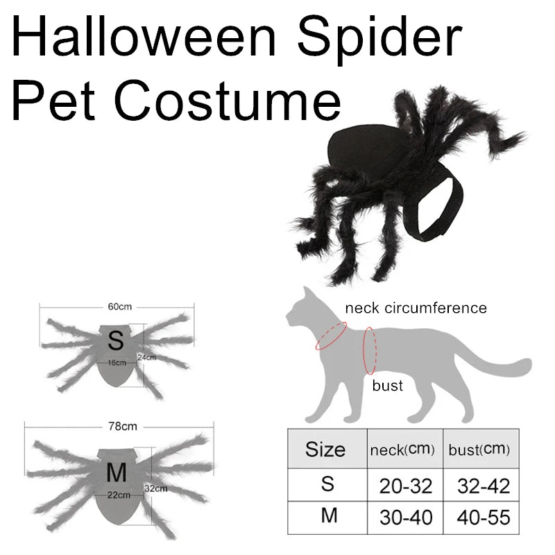 NONOR Halloween Dog Cat Clothes Pet Cosplay Funny Spider Costume Halloween Party Costumes for Small Medium Dog Cat Costumes