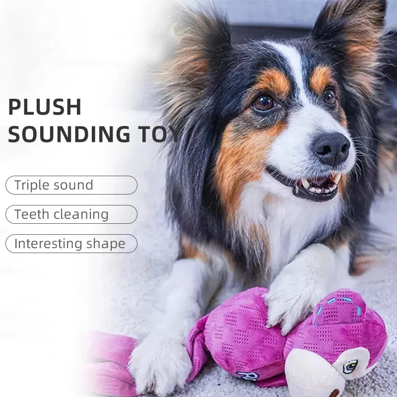 Dog Toys Rock Series Sounding Toy For Dog Molar Training  Lovely Interaction Plush Toys