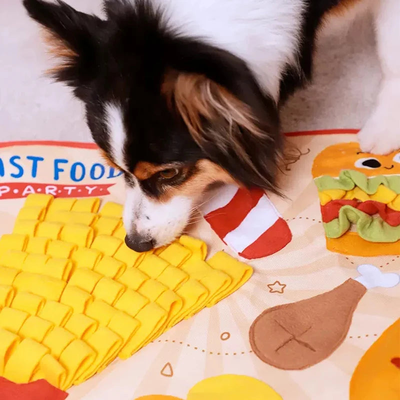 Dog Toys Olfactory Pad Puzzle Toy for Dog Molar Training Hidden Food Plush Toys